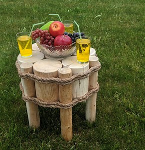 Cedar Log End Table Rustic - Etsy