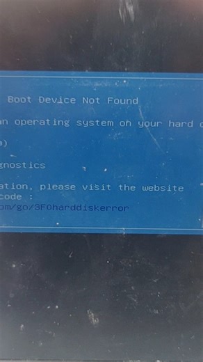 boot device not found error #shorts #laptop #short