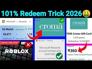Microsoft Rewards Redeem Kaise kare | New Redeem Trick 2026 | How To Redeem Microsoft Rewards ! 🤑