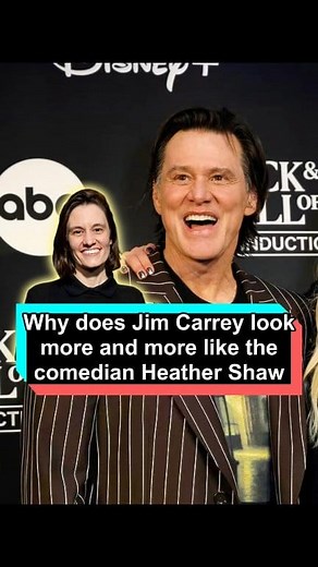 Why does Jim Carrey look more and more like the comedian Heather Shaw, who happens to look just like him? #JimCarrey #rockhall2025 #celebrity #usa #jimcarreyfans #rockhall | Kaylee Entertainment