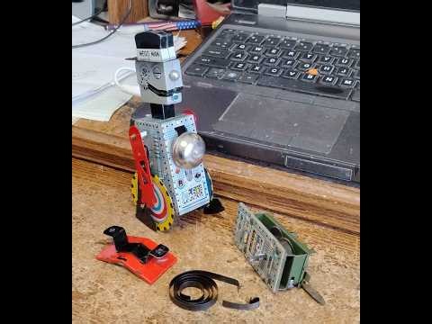Inside look at the wind up Mego Man robot. Jam packed with actions.
