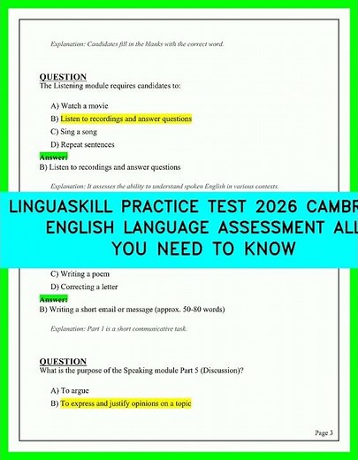 LINGUASKILL PRACTICE TEST 2026 CAMBRIDGE ENGLISH LANGUAGE ASSESSMENT ALL YOU NEED TO KNOW VIDEO26