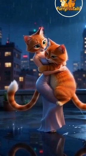 He & She Cat Dance 💔🐱 Romantic Emotional Animation