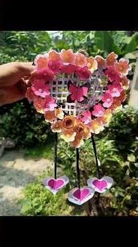 DIY Paper Heart Decoration 💖 | Simple & Cute Wall Hanging