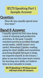 IELTS Speaking Part 1 Sample Answer #ielts #IELTS2025 #ielts #IELTSReading #ieltslistening #ieltswriting #ieltsspeaking #ieltschallenge #ieltspreparation #uk #usa #australia #canada #abroadlife #studyabroad #studyinuk #studytips #study #viralreelschallenge #englishlearning | IELTS Guide