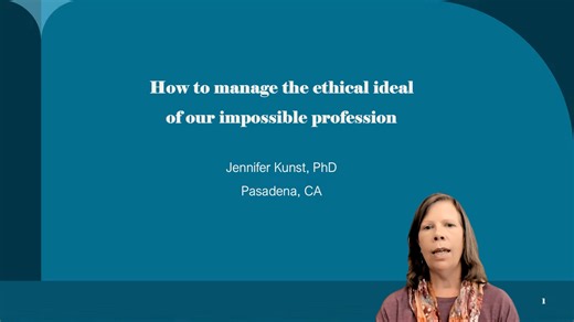 How to manage the ethical ideal of our impossible profession