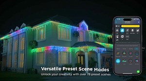 The new Govee Icicle Lights ❄️ Eye-catching outdoor decoration for the holidays! ❄️ Uni-IC tech for great colors ❄️ 64 present scene modes ❄️ IP65 water and dustproof ❄️ Creative AI scene generation ❄️ Music mode for dancing lighting ❄️ App, voice, and Matter control | GOVEE