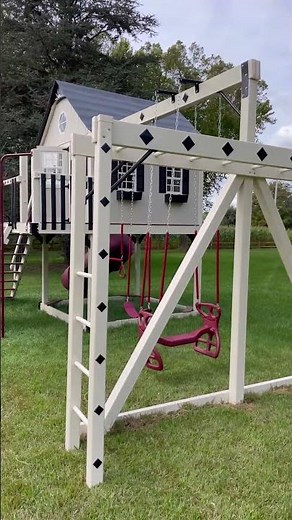 Custom Playhouse Tour | King Swings Swing Sets and Playhouses #swingset #childrenstoy #playground