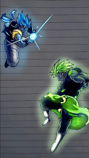 Goku vs Broly Drawing 🔥 | Epic Anime Battle Art #Shorts #viral