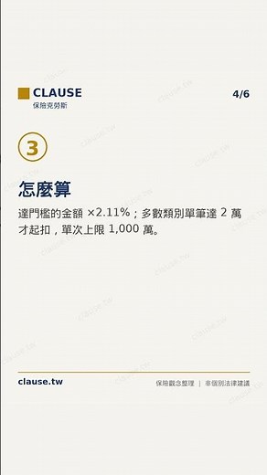 領股利被扣的「補充保費」怎麼算？六類所得＋2.11% 一次看懂 #二代健保 #補充保費 #股利 #健保