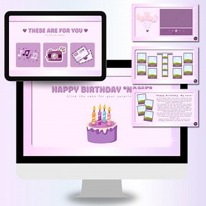 Editable Birthday Website Template: Digital Surprise Site With Music & Photos | Unique Birthday Gift Ideas - Etsy Australia
