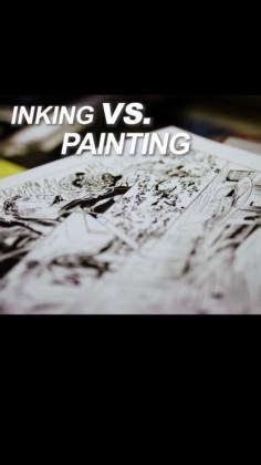 Inking vs. Painting #comicart #comics #art #artwork #artist #comicbooks #creativeprocess #artists | Alex Ross
