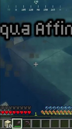 AQUA AFFINITY EXPLAINED IN MINECRAFT #minecraft #gaming #minecraftbuilding