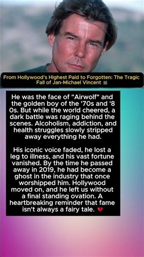 From Hollywood’s Highest Paid to Forgotten: The Tragic Fall of Jan-Michael Vincent 🎬