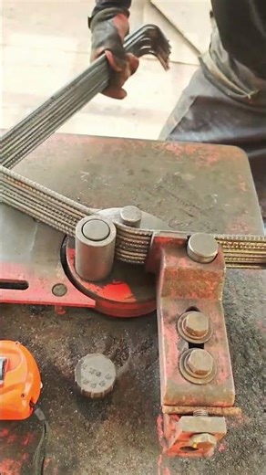 Construction Prep: Automatic Rebar Bending Machine in Action