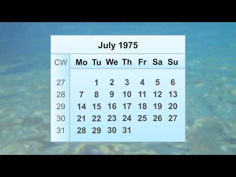 July 1975 Calendar