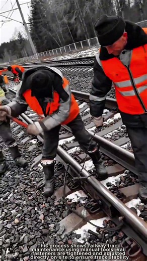 Railway Track Maintenance Work Tool Using Manual Rail Tools #worktool