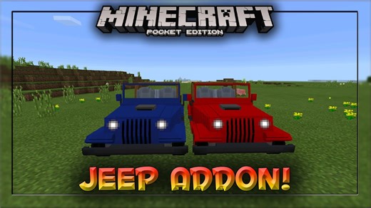 Finally... cars in MCPE! Jeep addon Minecraft PE (Pocket Edition)