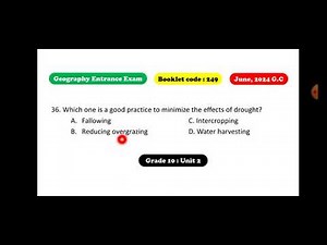 2016 geography university enterance exam part 2