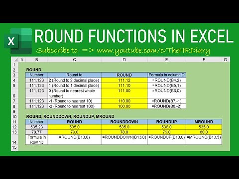 ROUND FUNCTIONS IN EXCEL (ROUND, ROUNDDOWN, ROUNDUP, MROUND)!