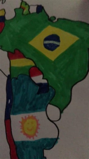 Drawing Paraguay in my South America map 🇵🇾 #paraguay