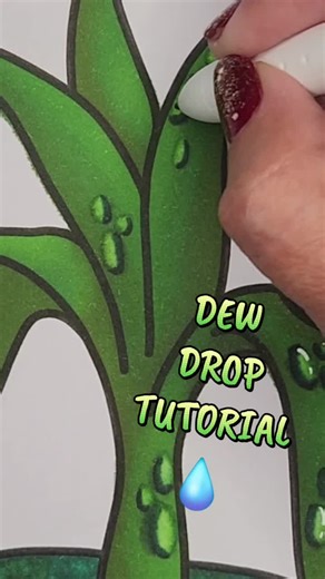 Dew Drop 💧 Rain Drop 💧 Tutorial • Simple Easy Way to make rain drops / dew drops on your picture #coloringtutorial #raindrop #dew #tutorials #colortok