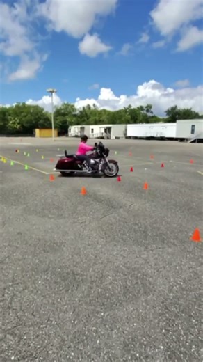 Cone Pattern Practice. Motorcycle Skills Practice.