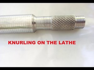 KNURLING ON THE METAL LATHE MACHINE