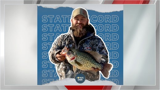 Fisherman reels in record-breaking black crappie in Iowa