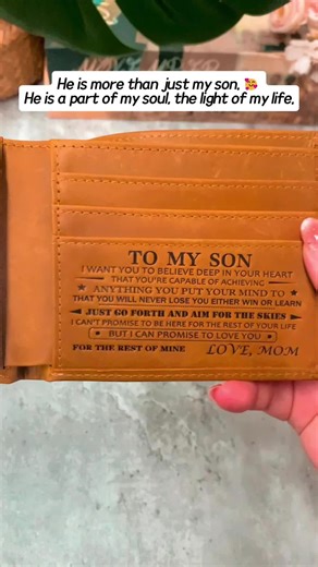 Heartwarming Personalized Leather Wallet for Him