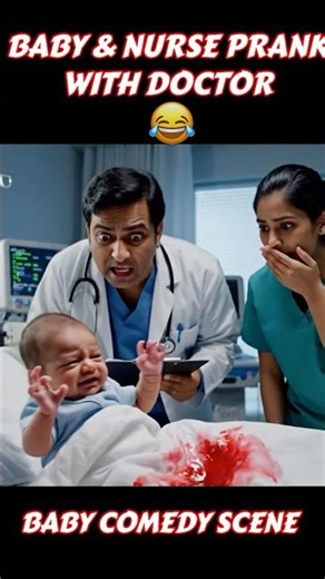 Baby N Nurse Prank with Doctor | Baby Comedy scene #shorts #hospitalcomedy #funnybaby #babycomedy