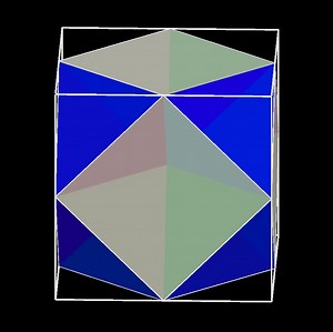 Four regular hexagons in a cube form a cuboctahedron Geogebra resource: geogebra.org/m/vmujbxsk | Magic PI - math animations