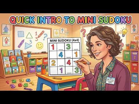 Introduction to Mini Sudoku 4x4 Puzzle. #relaxation #sudoku #education #puzzle #games #challenge