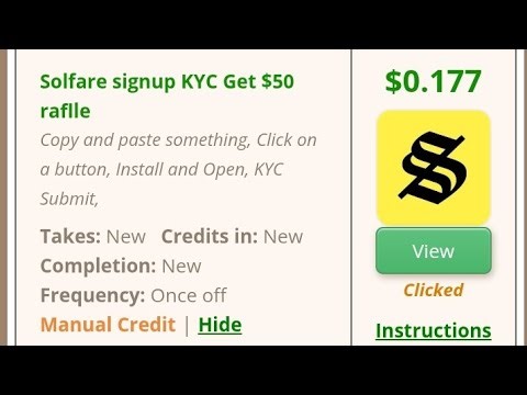 Solfare signup KYC Get $50 Raflle @Timebucks