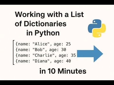 Working with a List of Dictionaries in Python