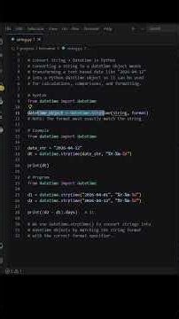 Python Datetime Trick 🔥 Convert String to Date in 1 Line! (strptime Explained)#hitcodear#python