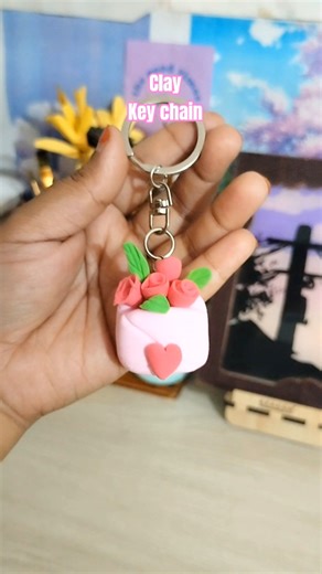 Clay keychain | Super clay craft ideas #superclay #keychain #diykeychain