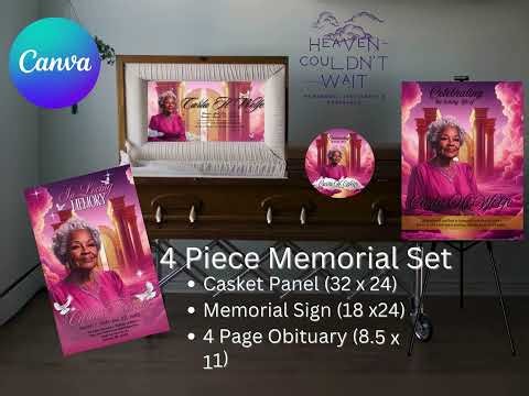 Create a Beautiful Memorial with This Editable Canva Obituary Template #Shorts #funeral #canva