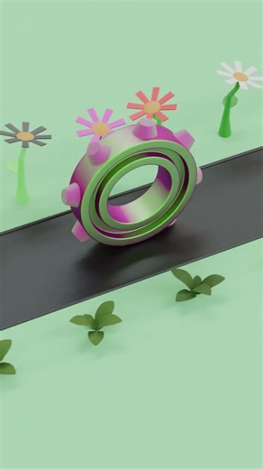 Dynamic Wheel Rotation Simulation In #blender #satisfying #3d #Animation