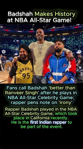 Badshah’s Big Debut : First Indian Rapper in the NBA#badshah #ranveersingh #nbaallstar #indiaproud