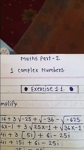 std 11th mathematics part -2, chapter 1. complex numbers, exercise 1.1. questions no. 1to 3