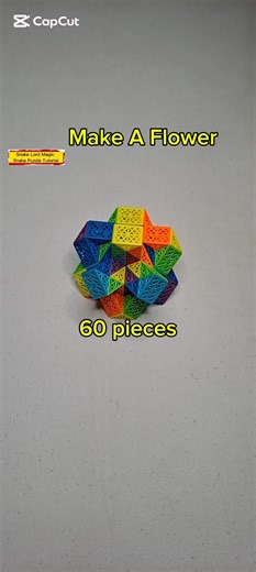 #shorts - Make A Flower - 60 pieces magic snake puzzle #snakelordmagicsnakepuzzletutorial