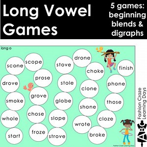 VCe Blends Digraphs UFLI Games Aligned with Lessons 54, 55, 56, 57, 58, 59