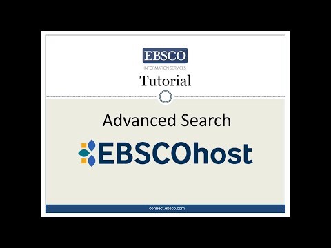 Advanced Search in (new) EBSCOhost