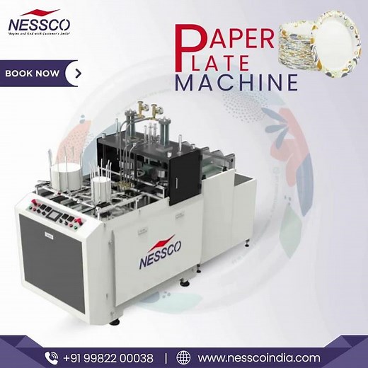 Fully Automatic Paper Plate Machine | Paper Tray & Pizza Plate Machine | Nessco Industries.