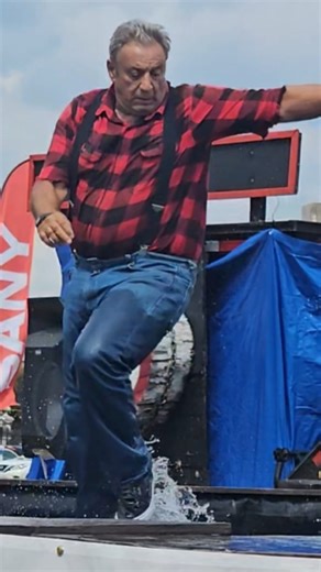 9.7K views · 196 reactions | Paul Bunyan Show, 66 year old beats 21 year old in the lot roll. #paulbunyan #logroll #champion York State Fair | Steinmetz Family Farm | Facebook