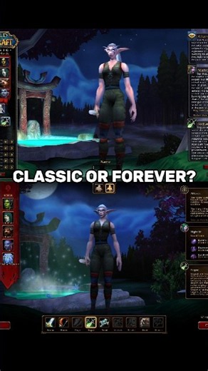 WoW Forever vs WoW Classic: Night Elf Female Rogue 👀 #Shorts