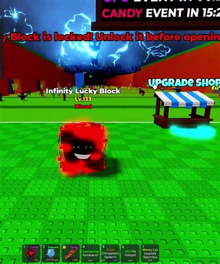 LUCKY STORM TURNED MY LUCKY BLOCK INTO INFINITY BLOCK #naofloppa #roblox #escapetsunamiforbrainrots