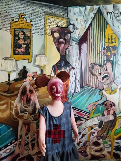 Juliane Hundertmark on Instagram: ""My property" Animated Art Installation. Lost and Found. #julianehundertmark #artwork #creepy #animated #artinstallation #property #lost #found"