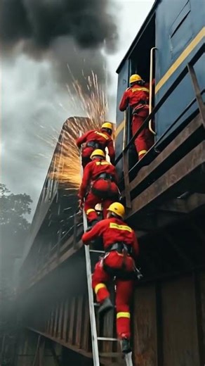 Train Derails Off Bridge During Rescue! 🚂😱